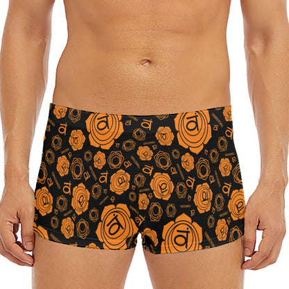 Swadhisthana Chakra Pattern Print Men's Short Boxer Briefs