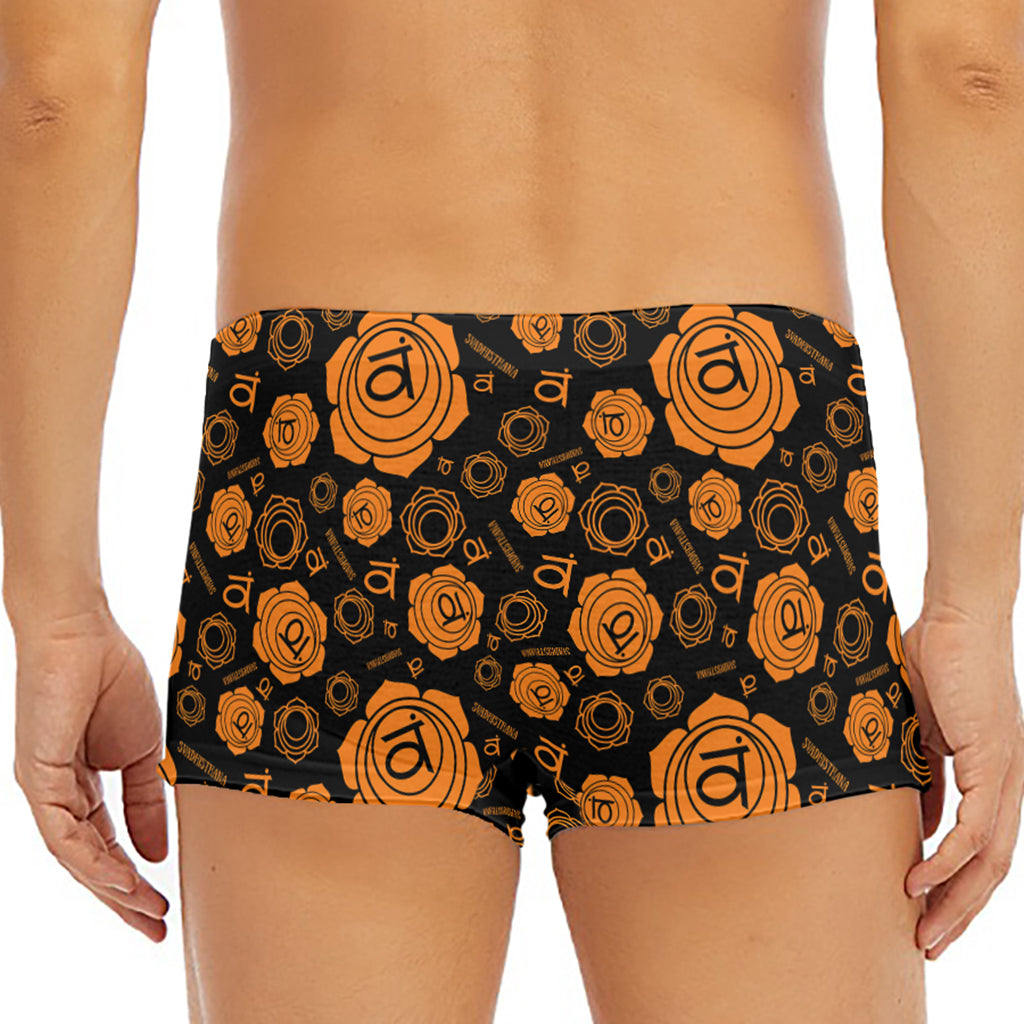 Swadhisthana Chakra Pattern Print Men's Short Boxer Briefs