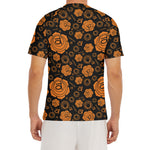 Swadhisthana Chakra Pattern Print Men's Short Sleeve Rash Guard