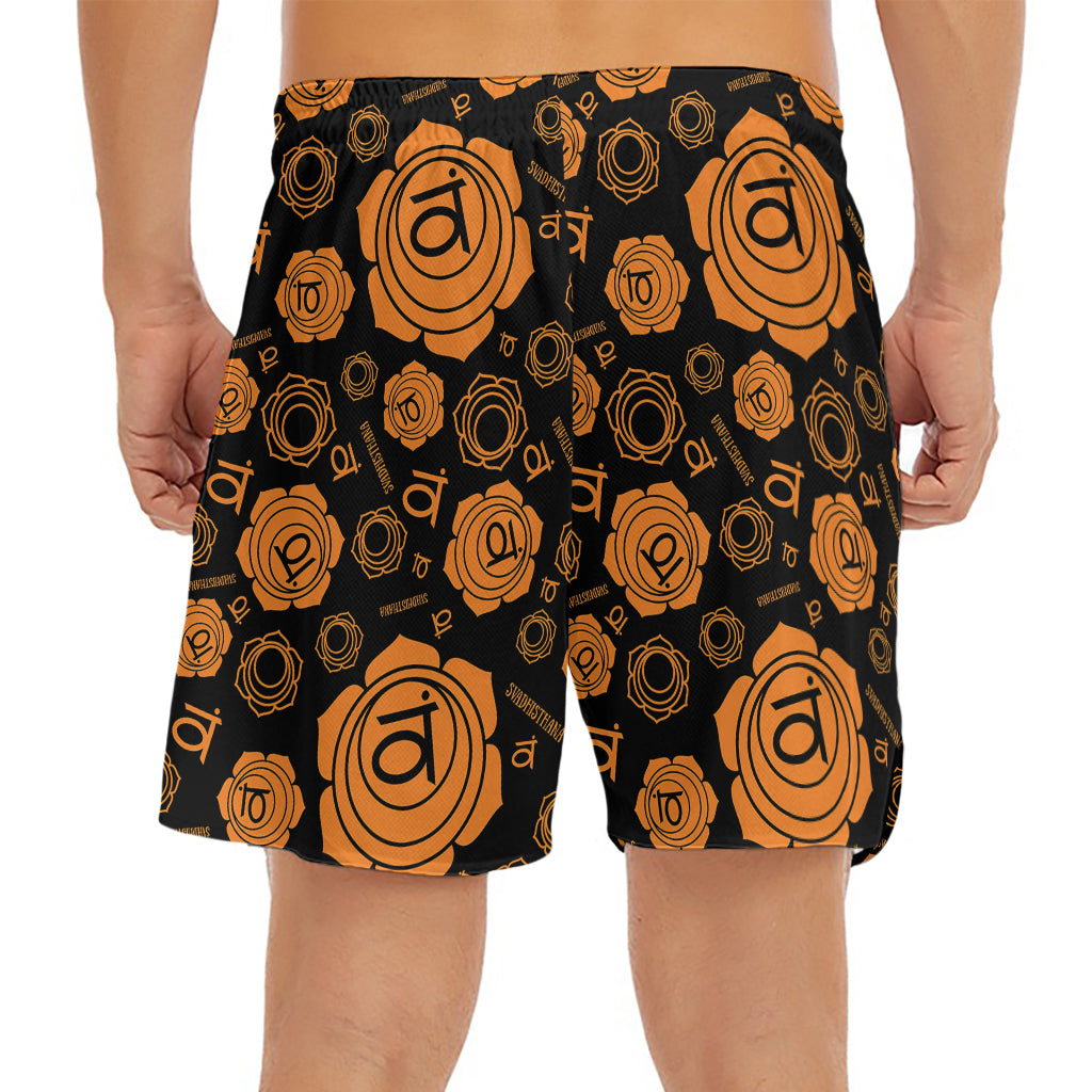 Swadhisthana Chakra Pattern Print Men's Split Running Shorts