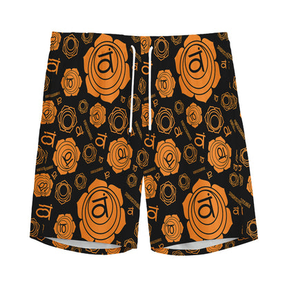Swadhisthana Chakra Pattern Print Men's Sports Shorts