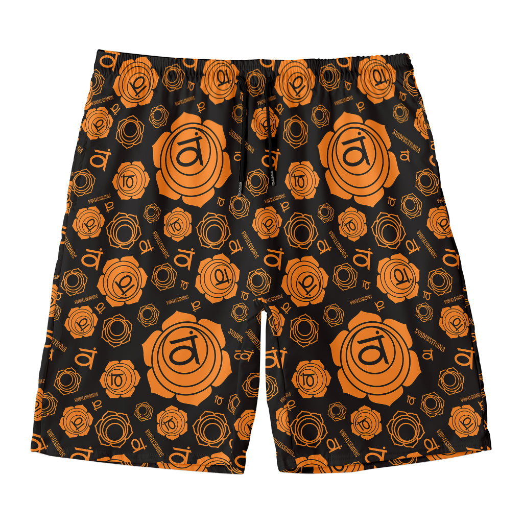 Swadhisthana Chakra Pattern Print Men's Swim Trunks