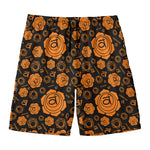 Swadhisthana Chakra Pattern Print Men's Swim Trunks