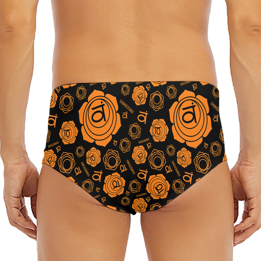 Swadhisthana Chakra Pattern Print Men's Triangle Swim Briefs