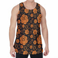 Swadhisthana Chakra Pattern Print Men's Velvet Tank Top