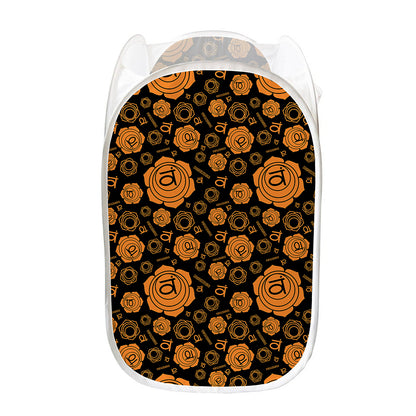Swadhisthana Chakra Pattern Print Mesh Laundry Hamper