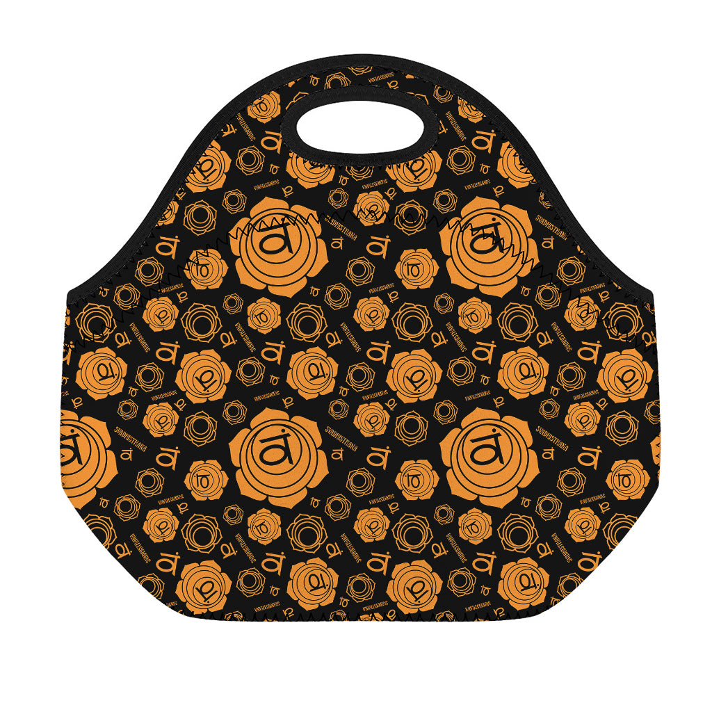 Swadhisthana Chakra Pattern Print Neoprene Lunch Bag