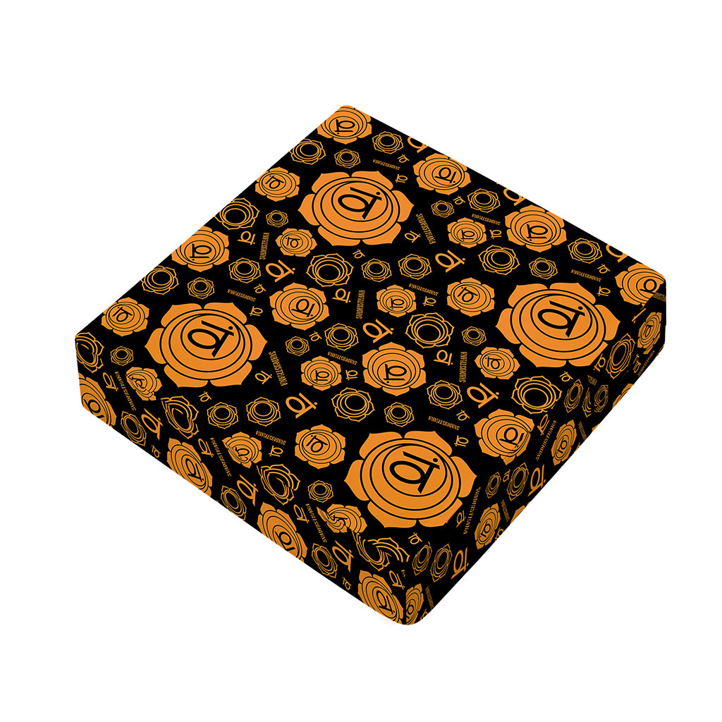 Swadhisthana Chakra Pattern Print Outdoor Seat Cushion Cover