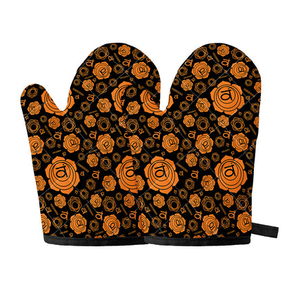 Swadhisthana Chakra Pattern Print Oven Mitts