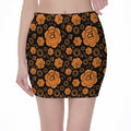 Swadhisthana Chakra Pattern Print Pencil Mini Skirt