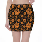 Swadhisthana Chakra Pattern Print Pencil Mini Skirt