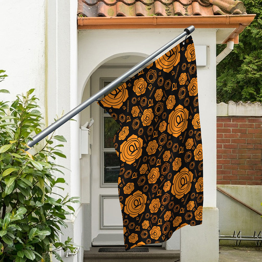 Swadhisthana Chakra Pattern Print Polyester Flag
