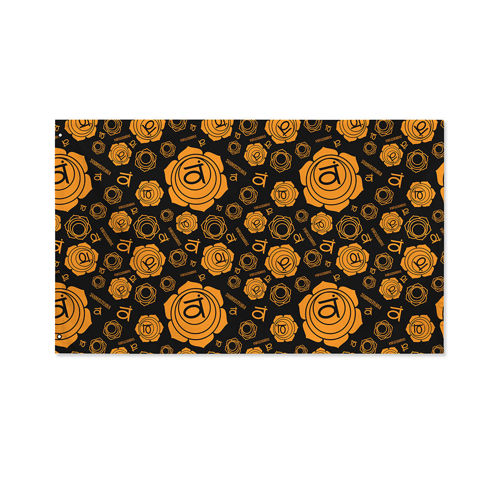Swadhisthana Chakra Pattern Print Polyester Flag