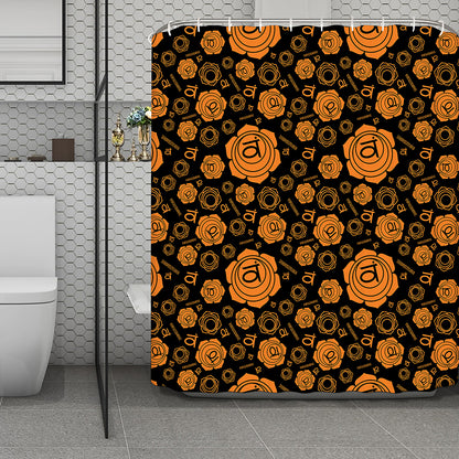 Swadhisthana Chakra Pattern Print Polyester Shower Curtain