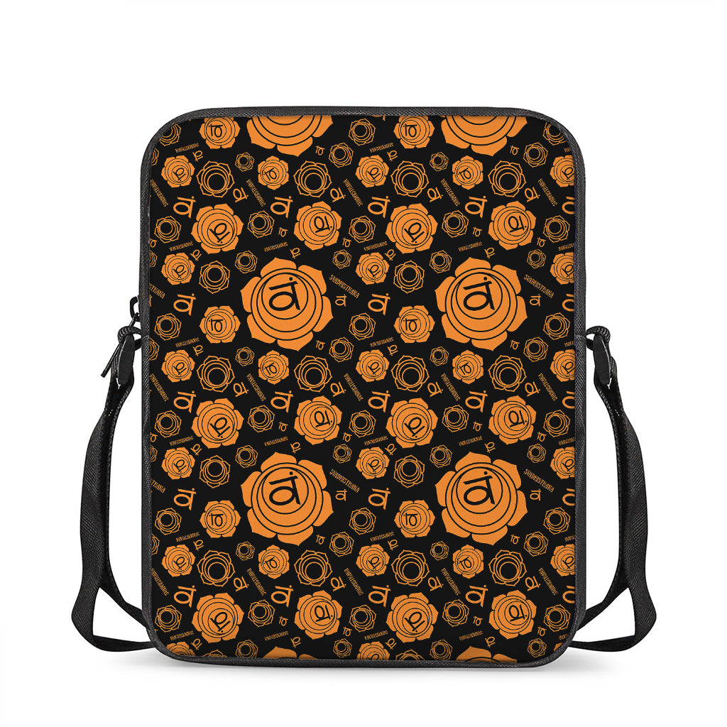 Swadhisthana Chakra Pattern Print Rectangular Crossbody Bag