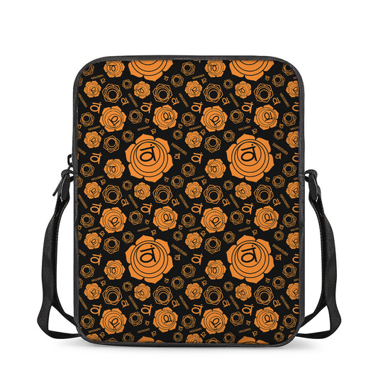 Swadhisthana Chakra Pattern Print Rectangular Crossbody Bag