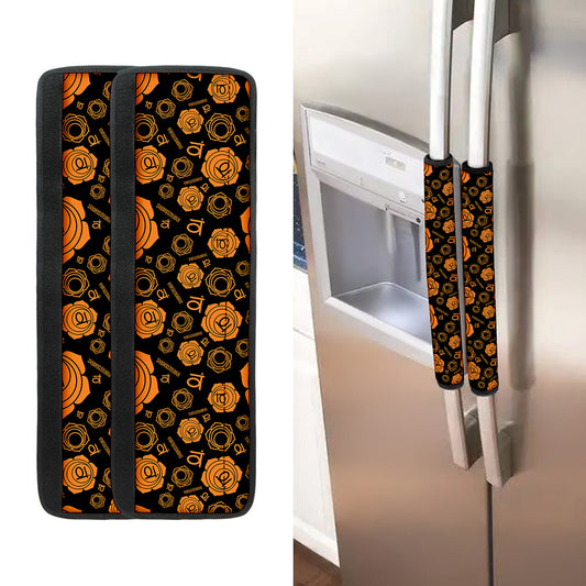 Swadhisthana Chakra Pattern Print Refrigerator Handle Covers