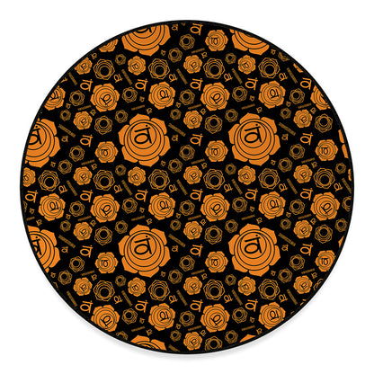 Swadhisthana Chakra Pattern Print Round Floor Mat