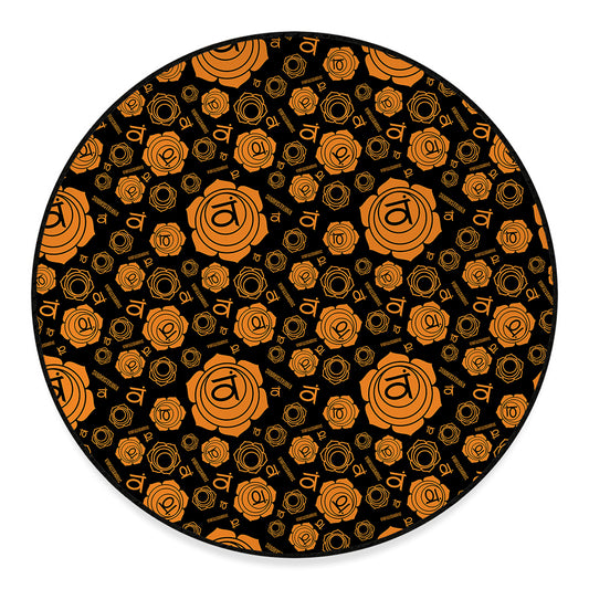 Swadhisthana Chakra Pattern Print Round Floor Mat