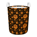 Swadhisthana Chakra Pattern Print Round Laundry Basket