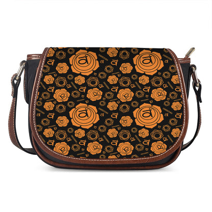 Swadhisthana Chakra Pattern Print Saddle Bag