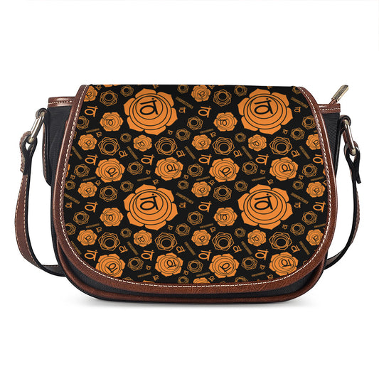 Swadhisthana Chakra Pattern Print Saddle Bag