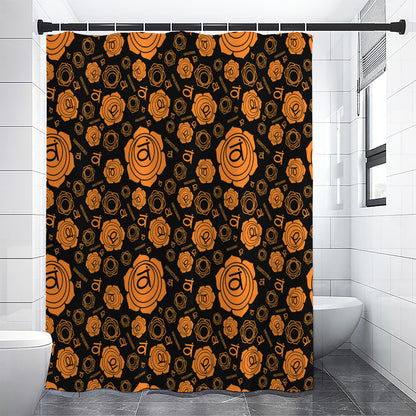 Swadhisthana Chakra Pattern Print Shower Curtain