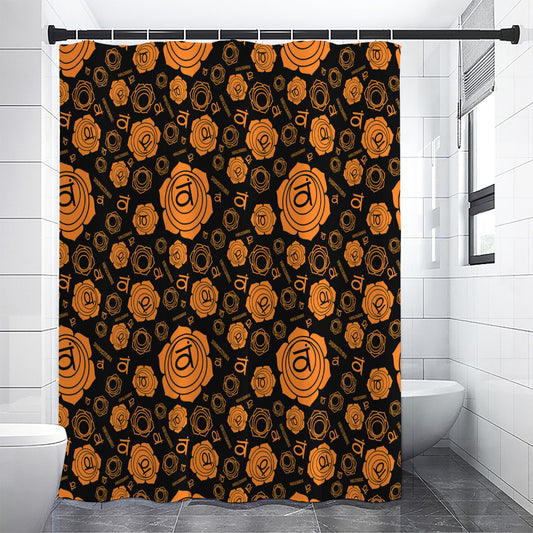Swadhisthana Chakra Pattern Print Shower Curtain