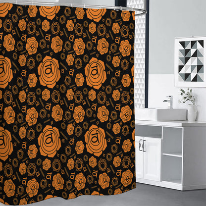 Swadhisthana Chakra Pattern Print Shower Curtain