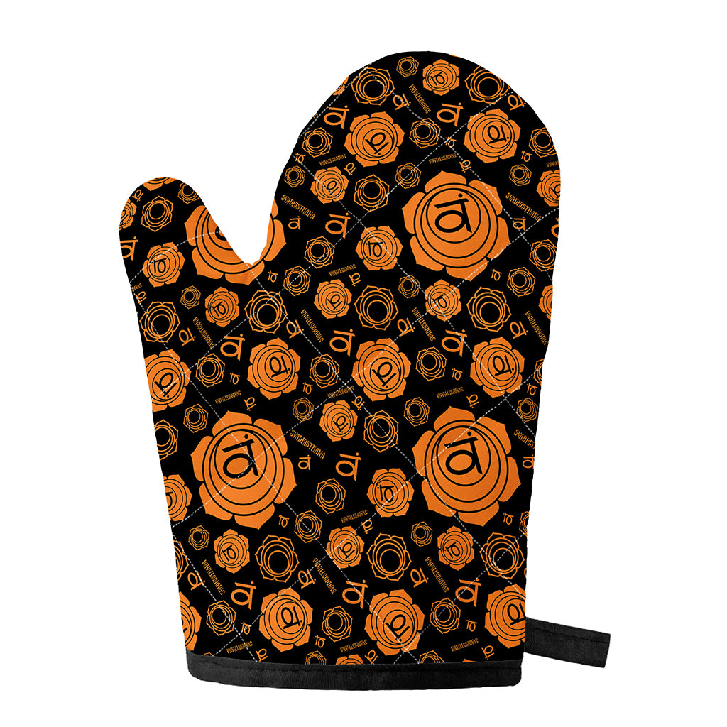 Swadhisthana Chakra Pattern Print Single Oven Mitt
