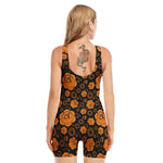 Swadhisthana Chakra Pattern Print Sleeveless One Piece Swimsuit