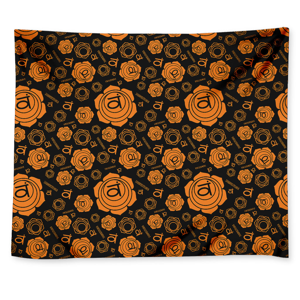 Swadhisthana Chakra Pattern Print Tapestry