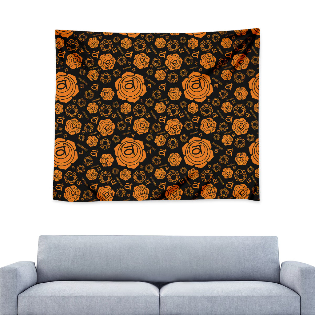 Swadhisthana Chakra Pattern Print Tapestry