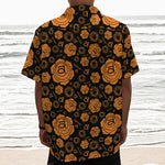 Swadhisthana Chakra Pattern Print Textured Short Sleeve Shirt