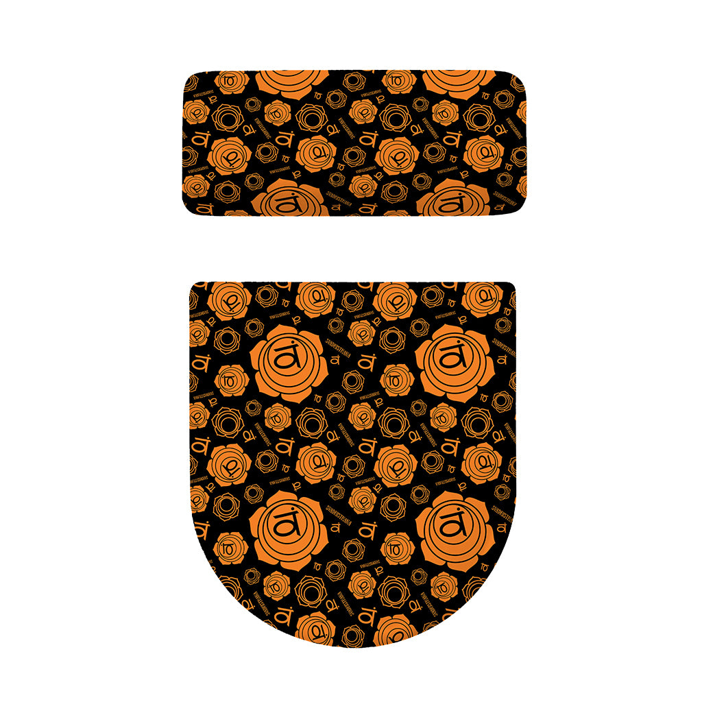 Swadhisthana Chakra Pattern Print Toilet Lid And Tank Cover Set