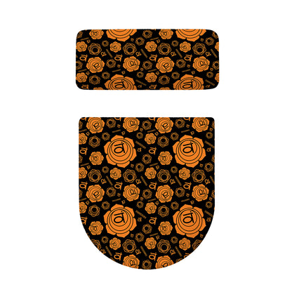 Swadhisthana Chakra Pattern Print Toilet Lid And Tank Cover Set