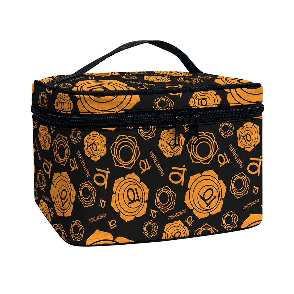 Swadhisthana Chakra Pattern Print Travel Makeup Bag