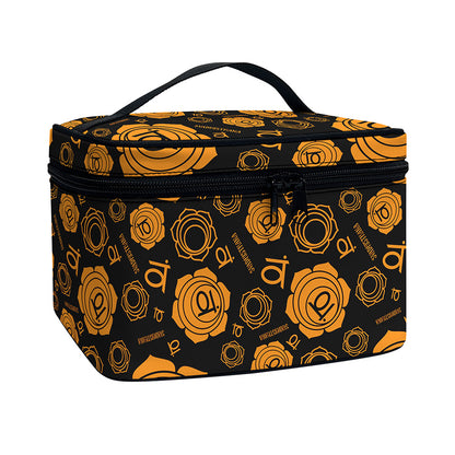 Swadhisthana Chakra Pattern Print Travel Makeup Bag