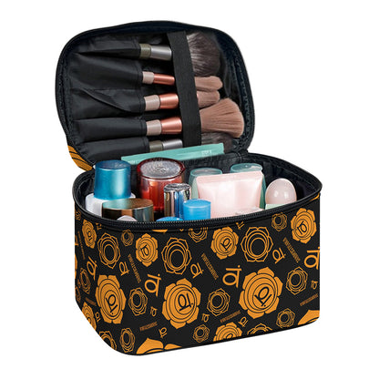Swadhisthana Chakra Pattern Print Travel Makeup Bag