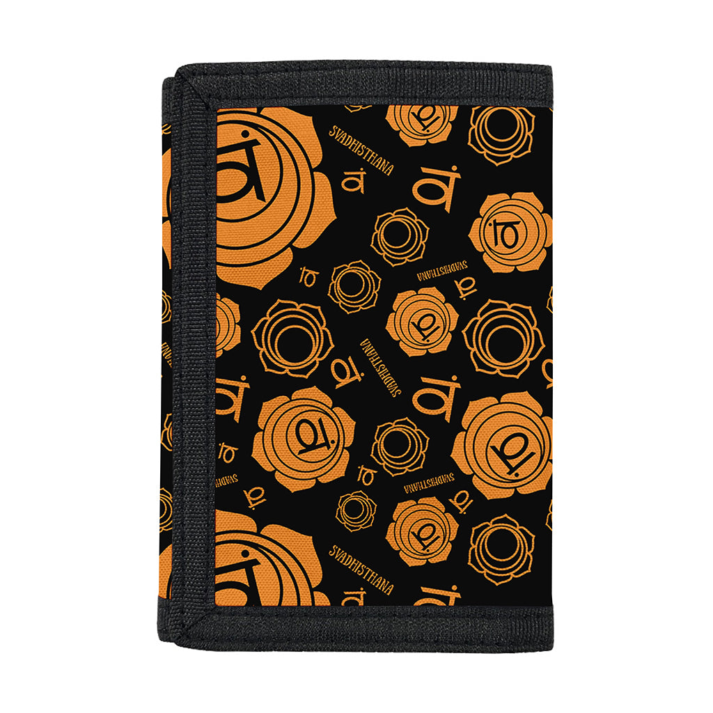 Swadhisthana Chakra Pattern Print Trifold Wallet