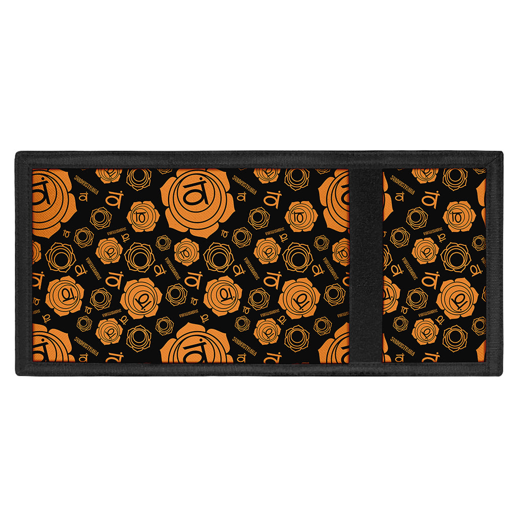 Swadhisthana Chakra Pattern Print Trifold Wallet