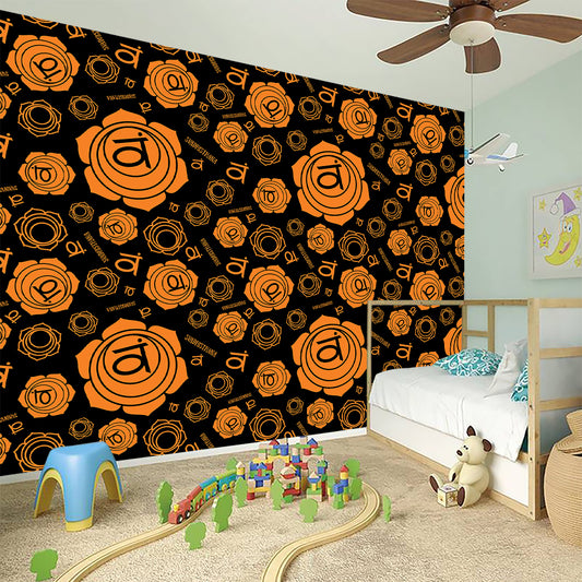 Swadhisthana Chakra Pattern Print Wall Sticker