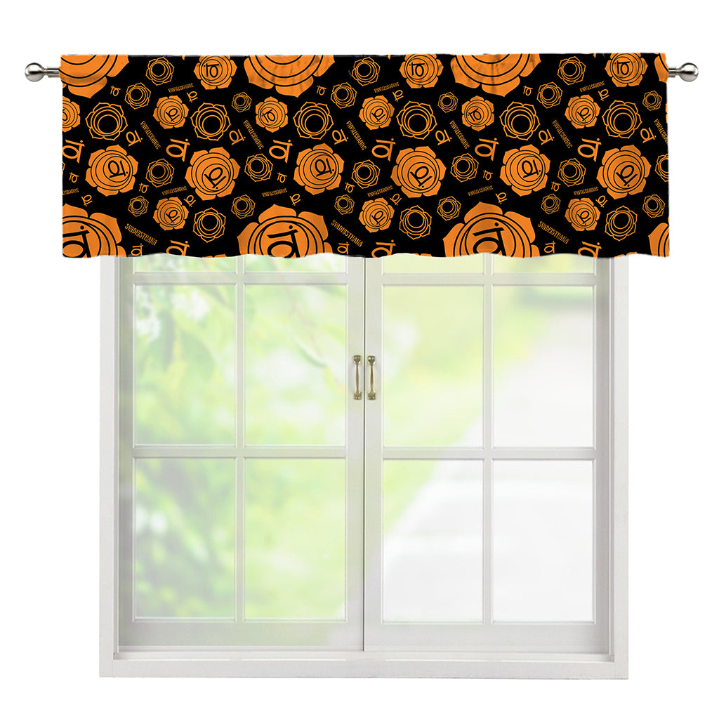 Swadhisthana Chakra Pattern Print Window Valance