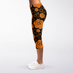 Swadhisthana Chakra Pattern Print Women's Capri Leggings