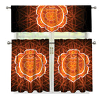 Swadhisthana Chakra Spiritual Print 3 Piece Kitchen Curtains