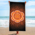 Swadhisthana Chakra Spiritual Print Beach Towel