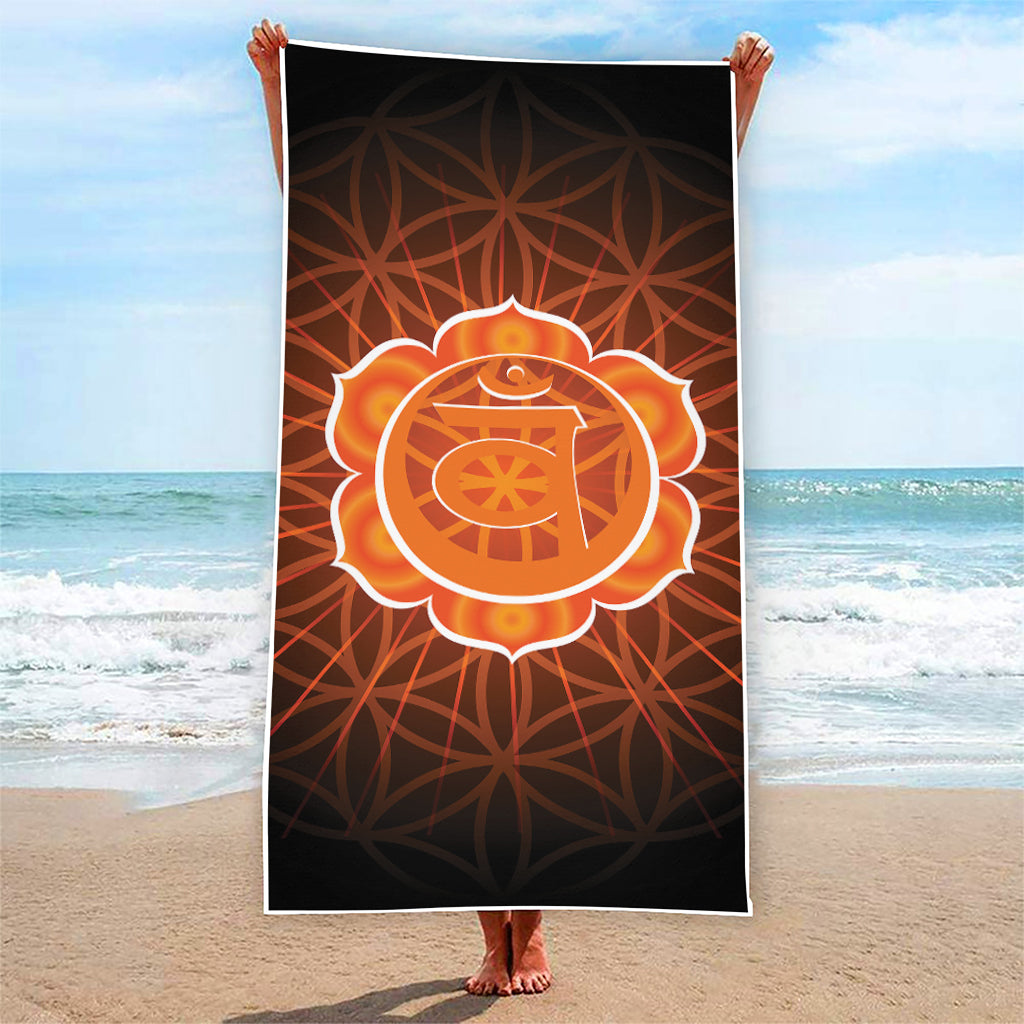 Swadhisthana Chakra Spiritual Print Beach Towel