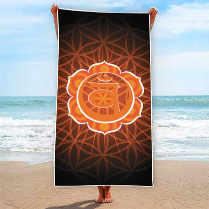 Swadhisthana Chakra Spiritual Print Beach Towel