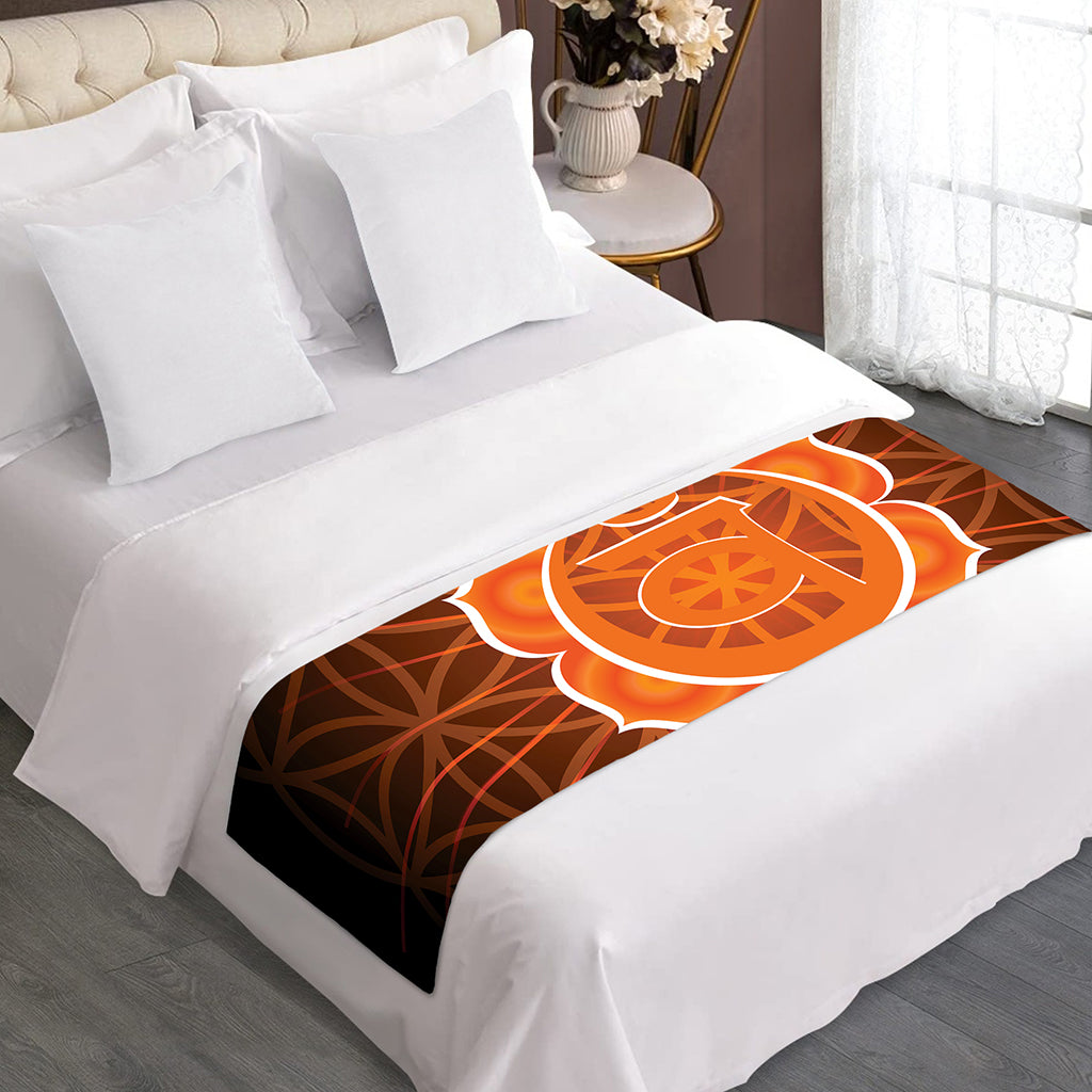 Swadhisthana Chakra Spiritual Print Bed Runner