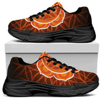 Swadhisthana Chakra Spiritual Print Black Chunky Shoes